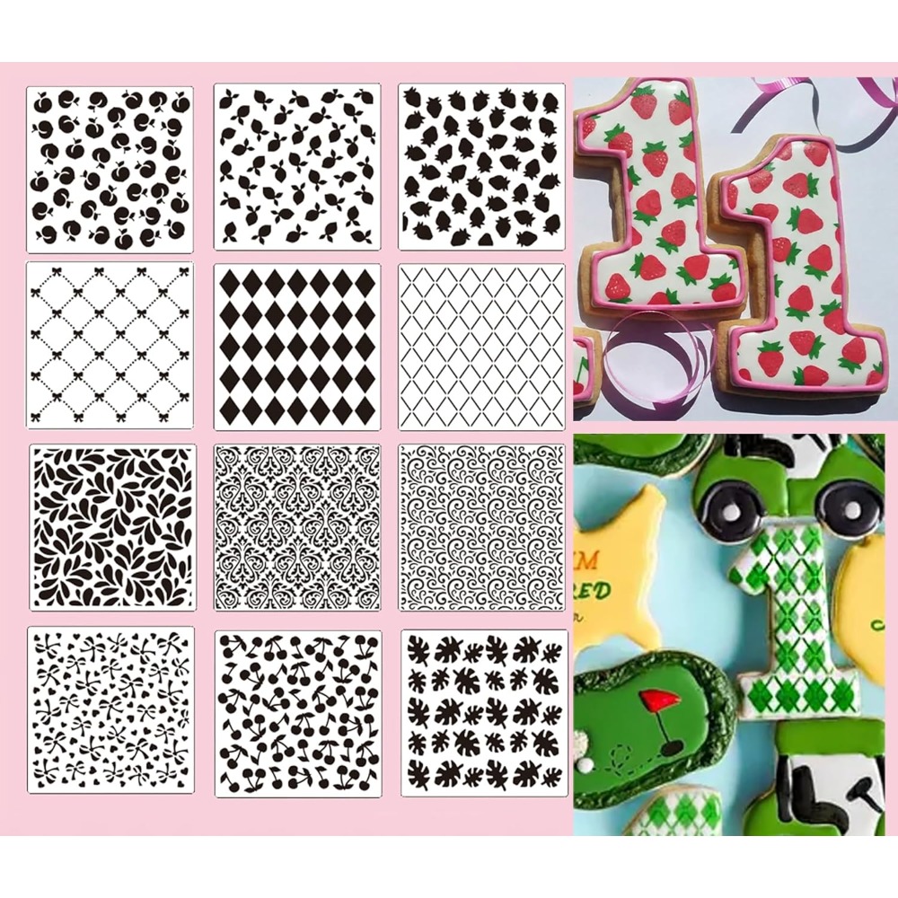 12-Pack Cookie Stencils Set Fl - Cookies Pack ulasan dan harga