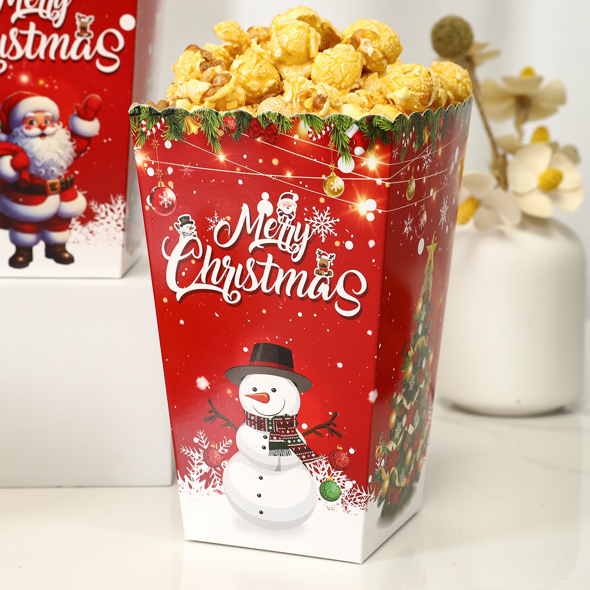 Santa Claus Snowman Popcorn Bo - Popcorn ulasan dan harga