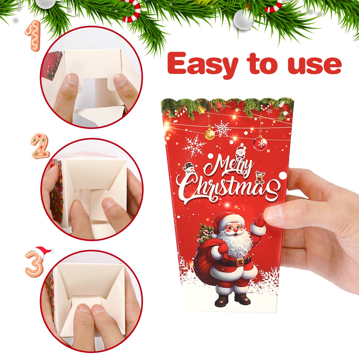 Santa Claus Snowman Popcorn Bo - Popcorn ulasan dan harga